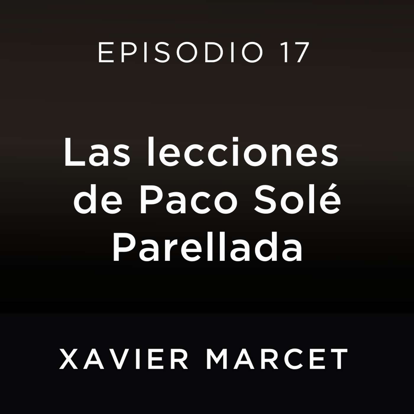 Las lecciones de Paco Solé Parellada