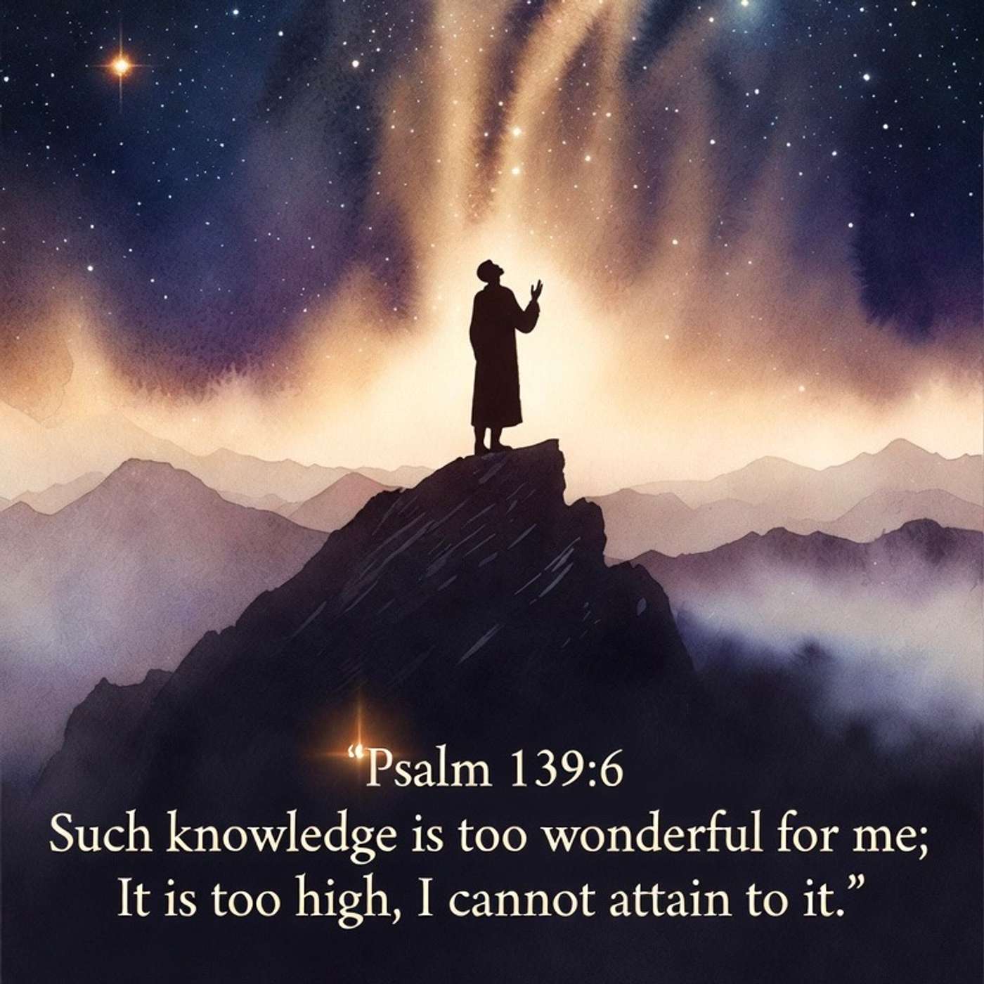 Psalm 139 Such knowledge is too wonderful for me; It is too high, I cannot attain to it. episode artwork