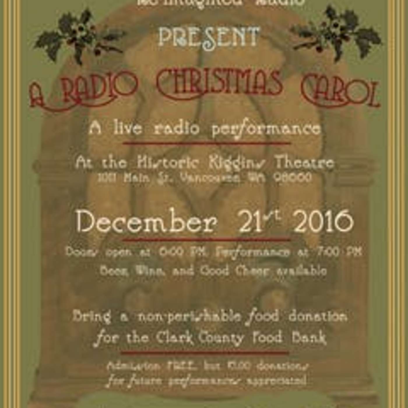 A Radio Christmas Carol 2016 episode artwork