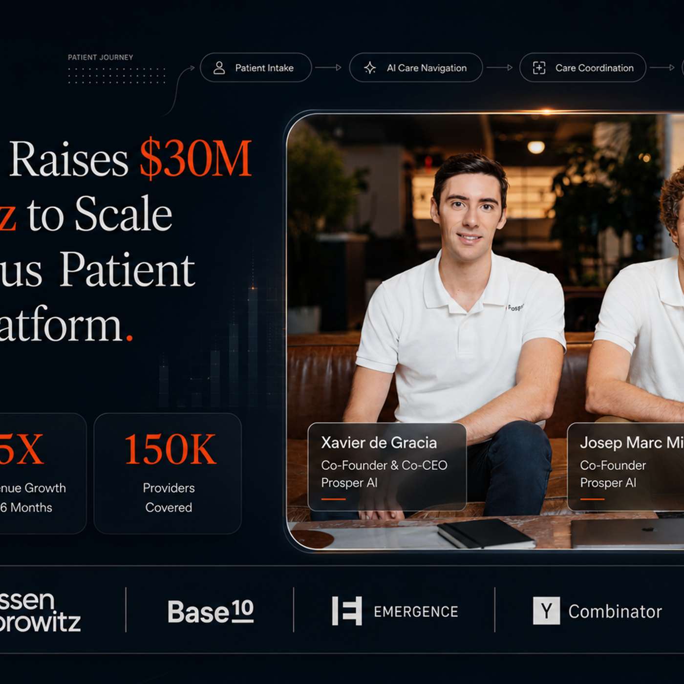 Prosper AI Raises $30M Led by a16z to Scale Autonomous Patient Journey Platform