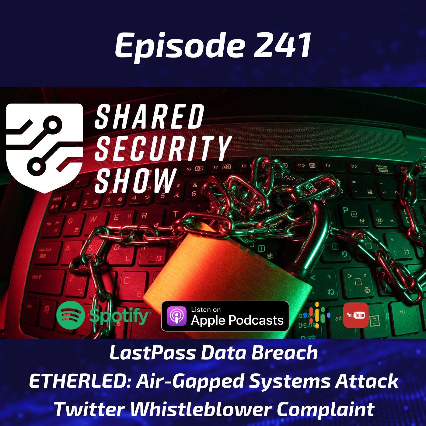 LastPass Data Breach, ETHERLED: Air-Gapped Systems Attack, Twitter Whistleblower Complaint episode artwork