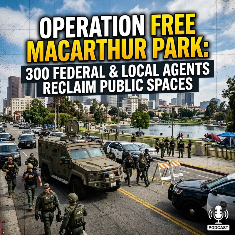 Operation Free MacArthur Park: 300 Federal and Local Agents Reclaim Public Spaces