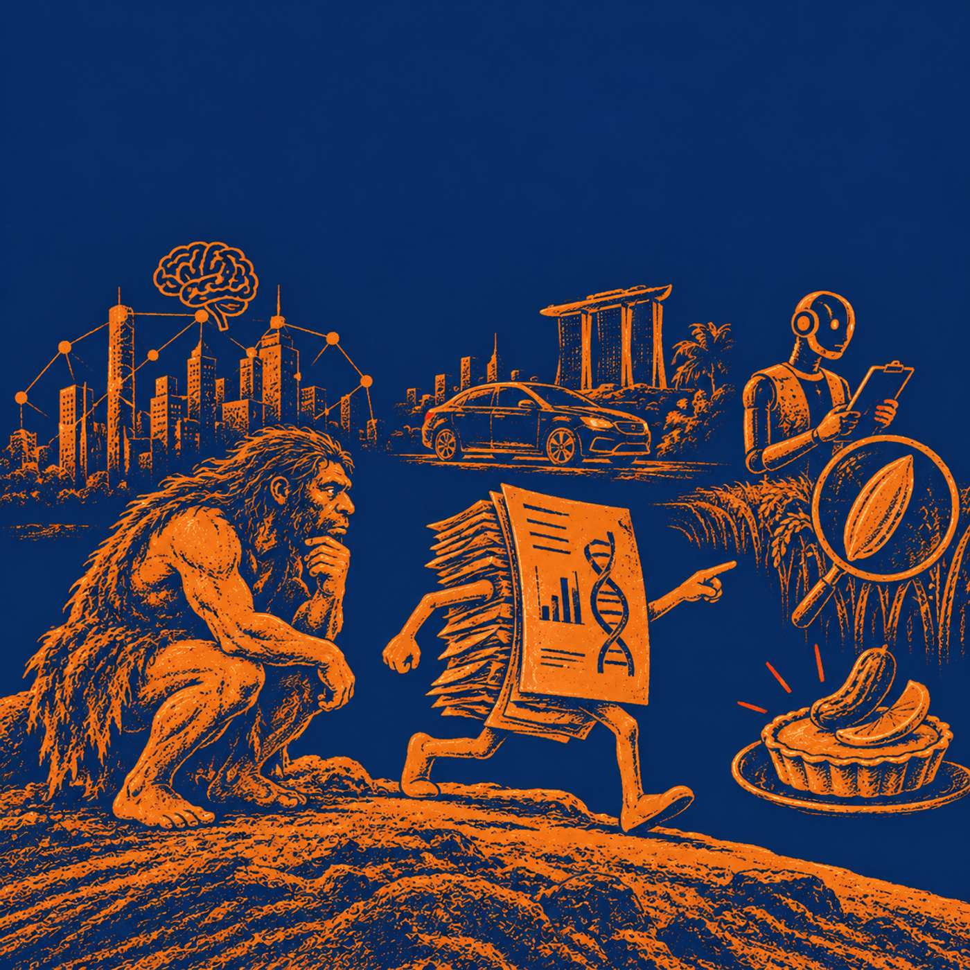 Artwork for #30 - A Research Paper That Turns Itself Into an Agent, 74% With No Human. Hong Kong Is Building a Brain for the Whole City. And Singapore Just Gave Everyone ChatGPT Plus.