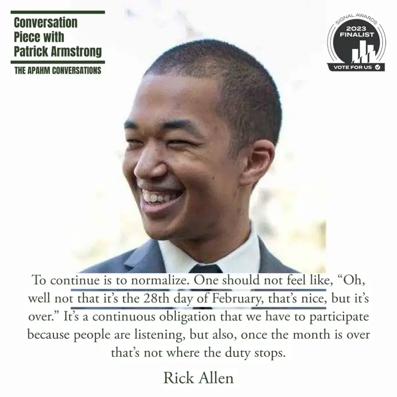 REPLAY | Rick Allen: The APAHM Conversations