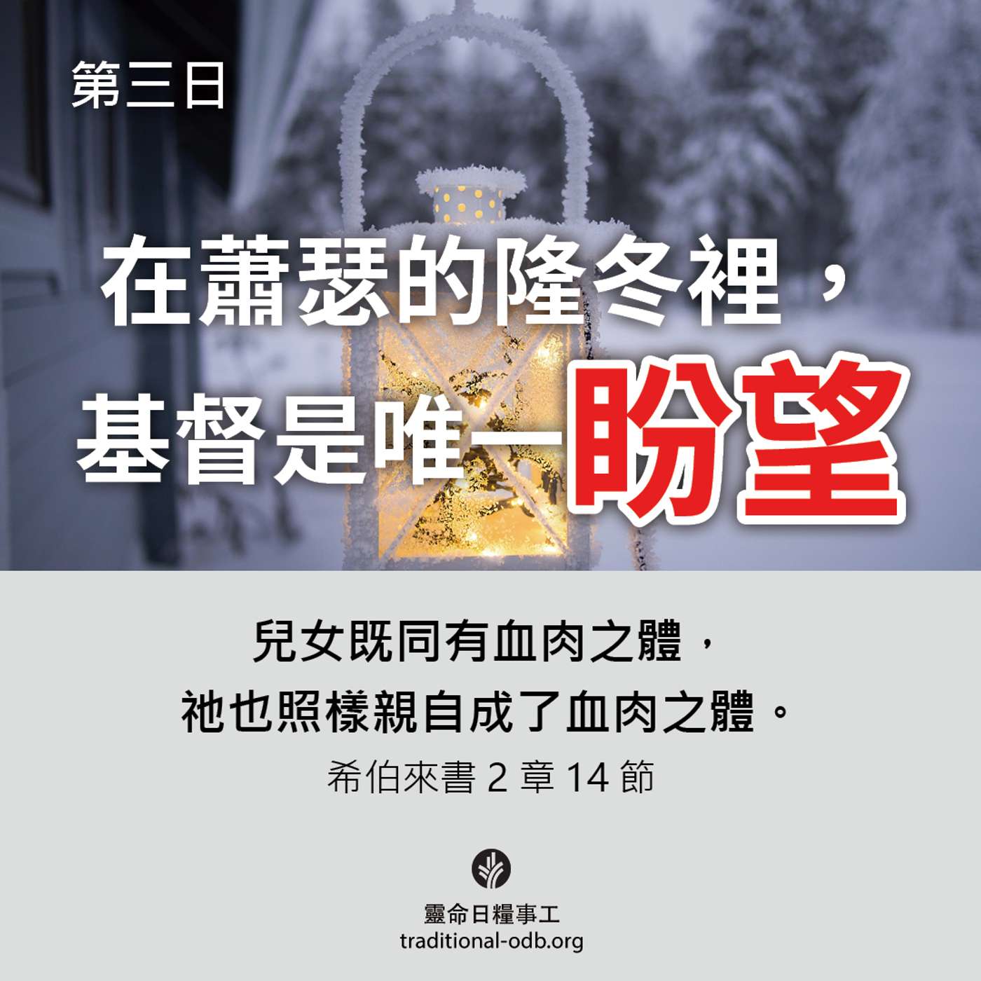 將臨期12天靈修計劃-《聖善夜》第3日 在蕭瑟的隆冬