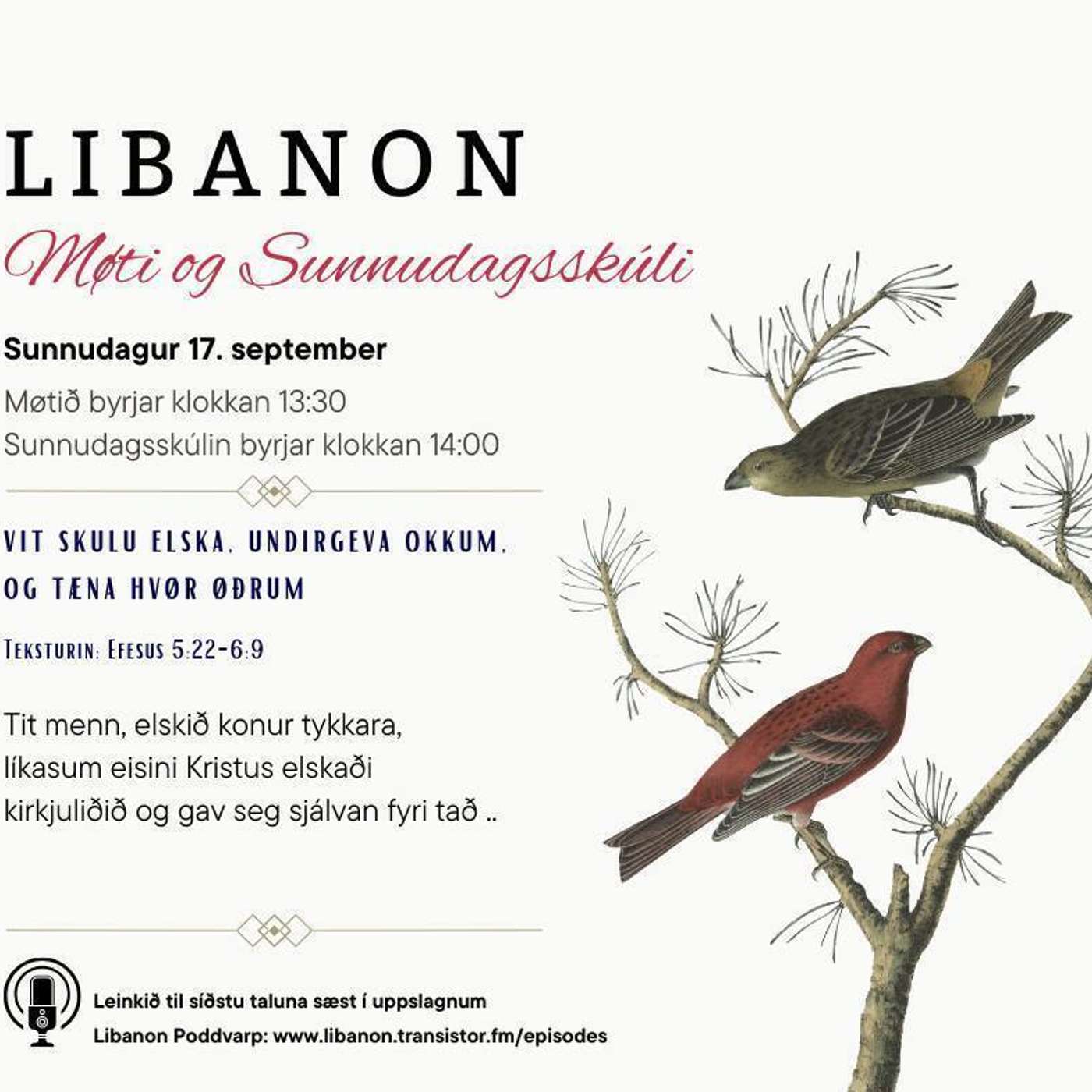 Bíbilskir leiklutir hjá teimum kristnu; maður og kona, børn og foreldur, trælir og harrar episode artwork