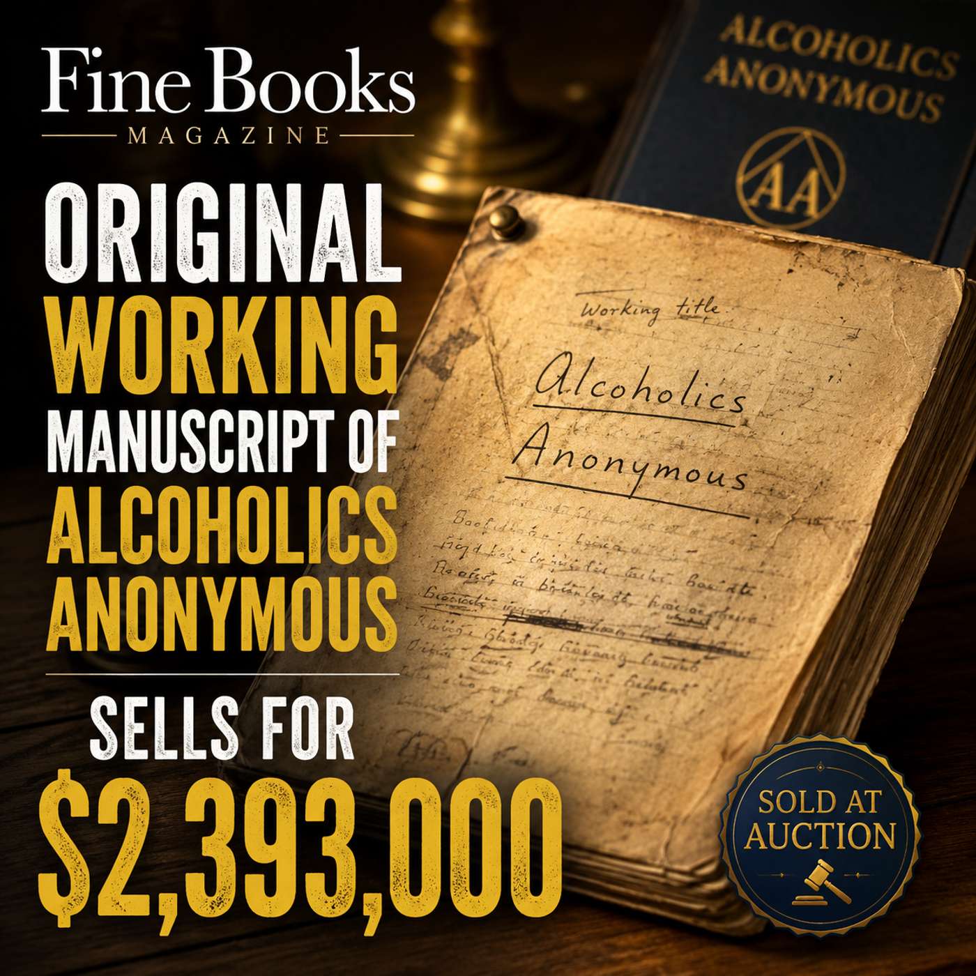 Fine Books Magazine: Original Working Manuscript of Alcoholics Anonymous Sells for $2,393,000