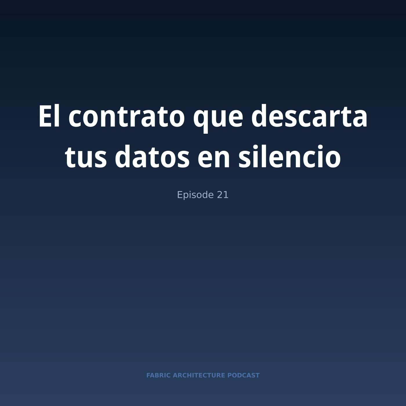 Portada de Microsoft Fabric Architecture Podcast (Español)