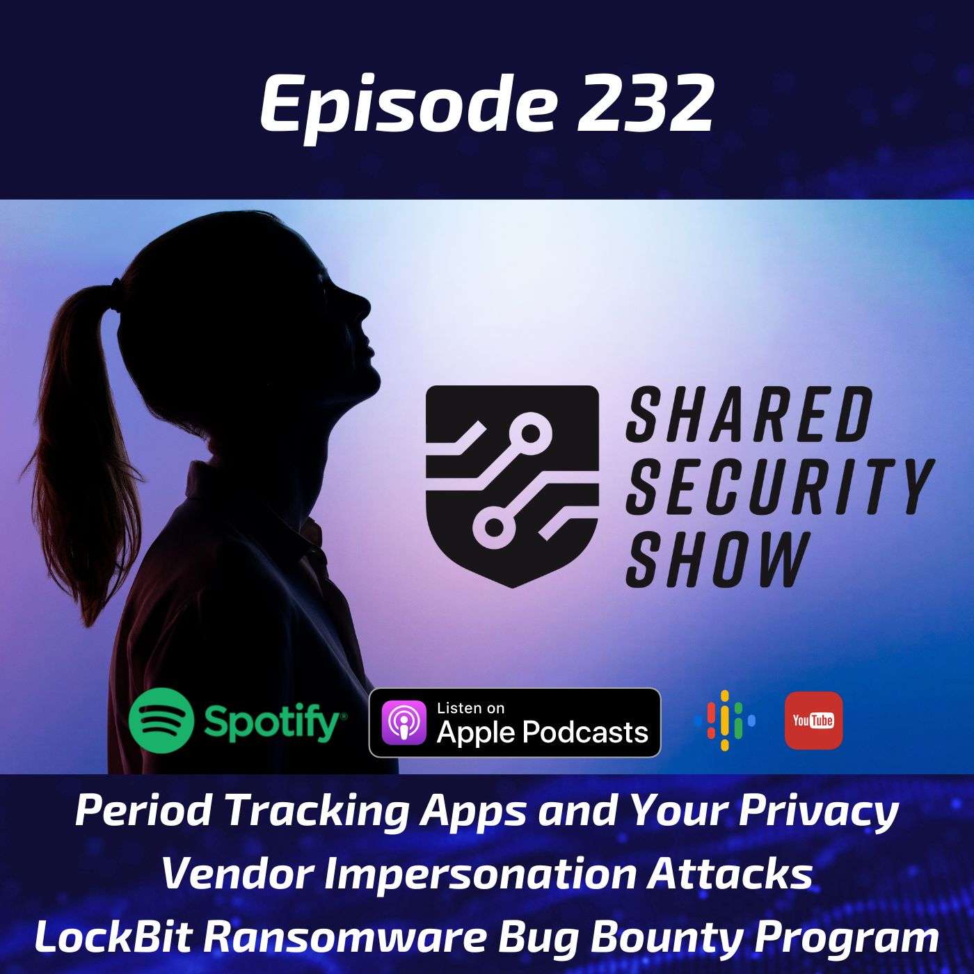 Period Tracking Apps and Your Privacy, Vendor Impersonation Attacks, LockBit Ransomware Bug Bounty Program episode artwork