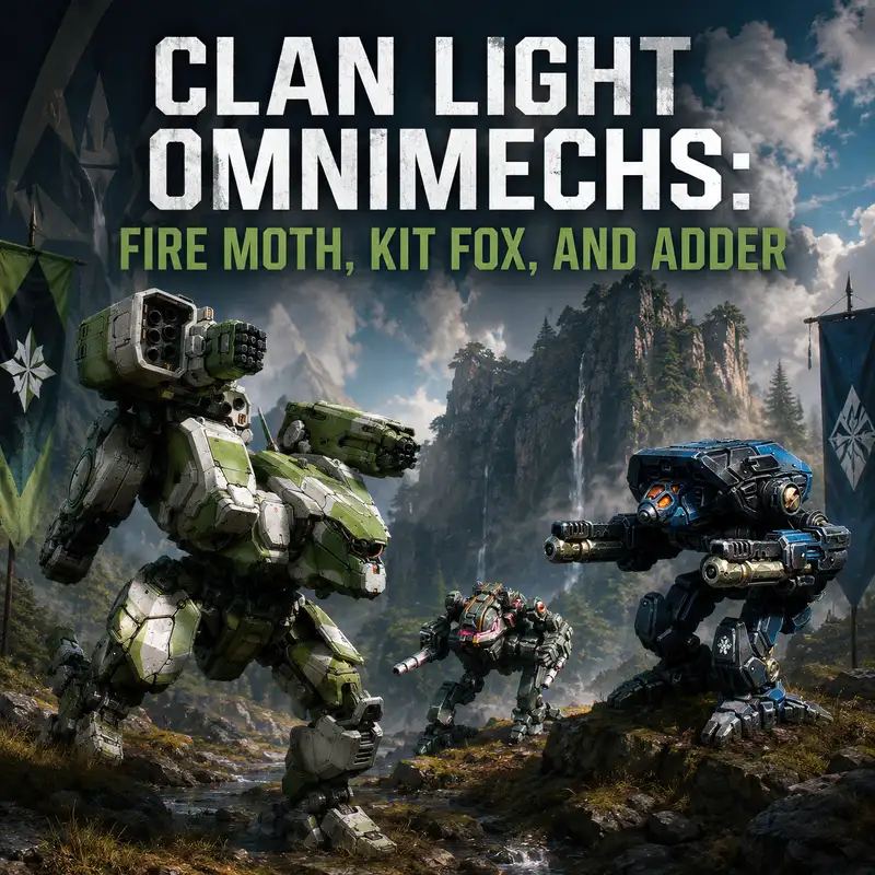 Clan Light OmniMechs: Fire Moth, Kit Fox, and Adder
