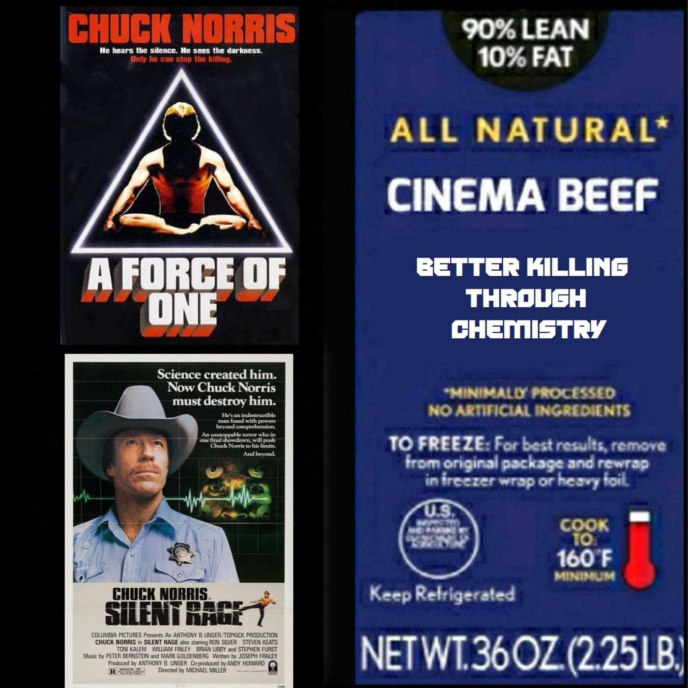 Cinema Beef Podcast : Better Killing Through Chemistry (A Force Of One/Silent Rage) Cinema Beef Podcast : Better Killing Through Chemistry (A Force Of One/Silent Rage)