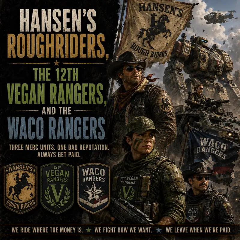 Hansen’s Roughriders, the 12th Vegan Rangers, and the Waco Rangers