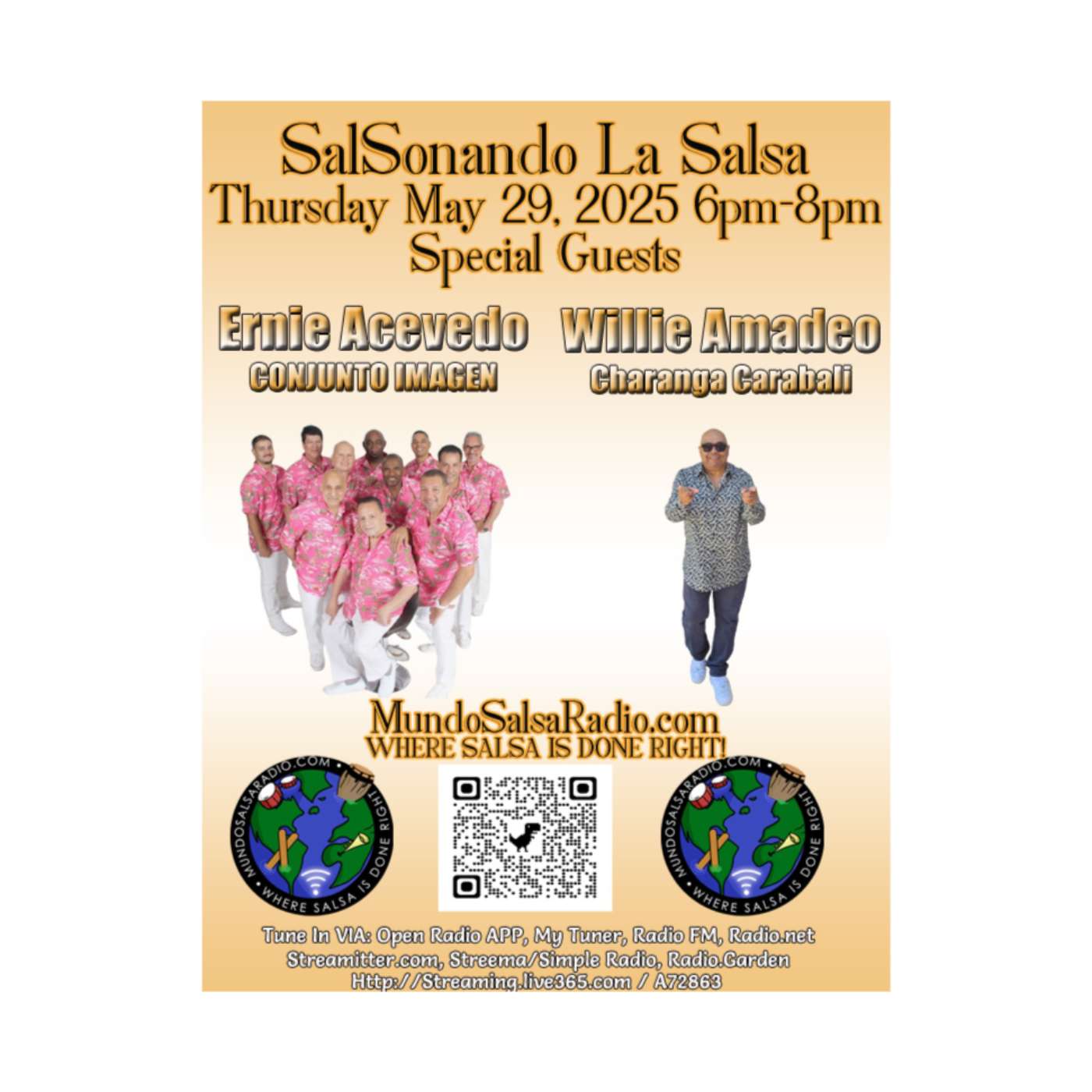 SalSonando La Salsa DJ Eddie May 29 2025 Show 99 Guest Willie Amadeo & Ernie Acevedo