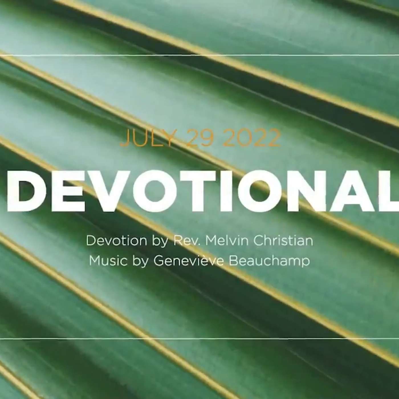Devotion for July 29, 2022 with Rev. Melvin Christian episode artwork