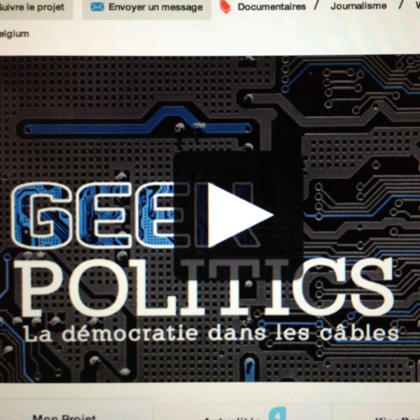 Geek Politics: Un super projet à soutenir financièrement sur KissKissBankBank episode artwork