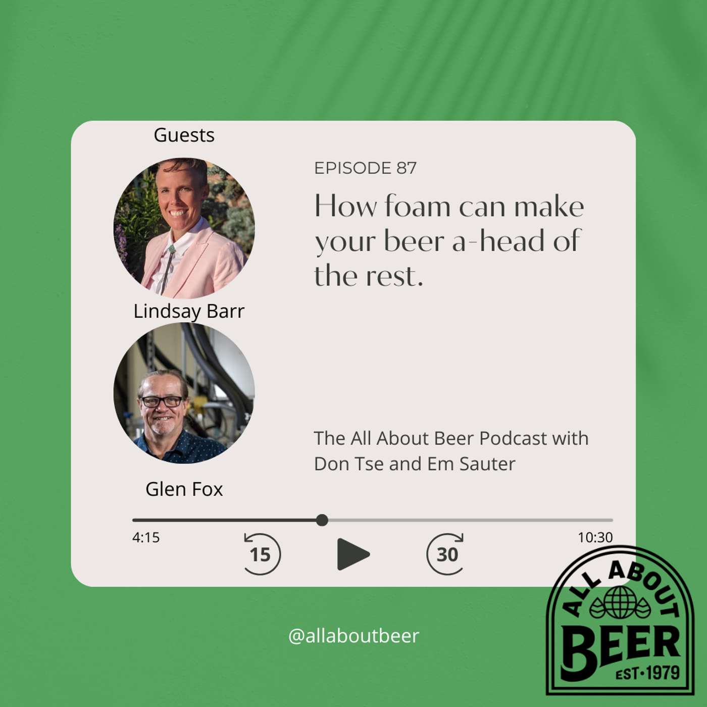 AAB 087: How foam can make your beer a-head of the rest