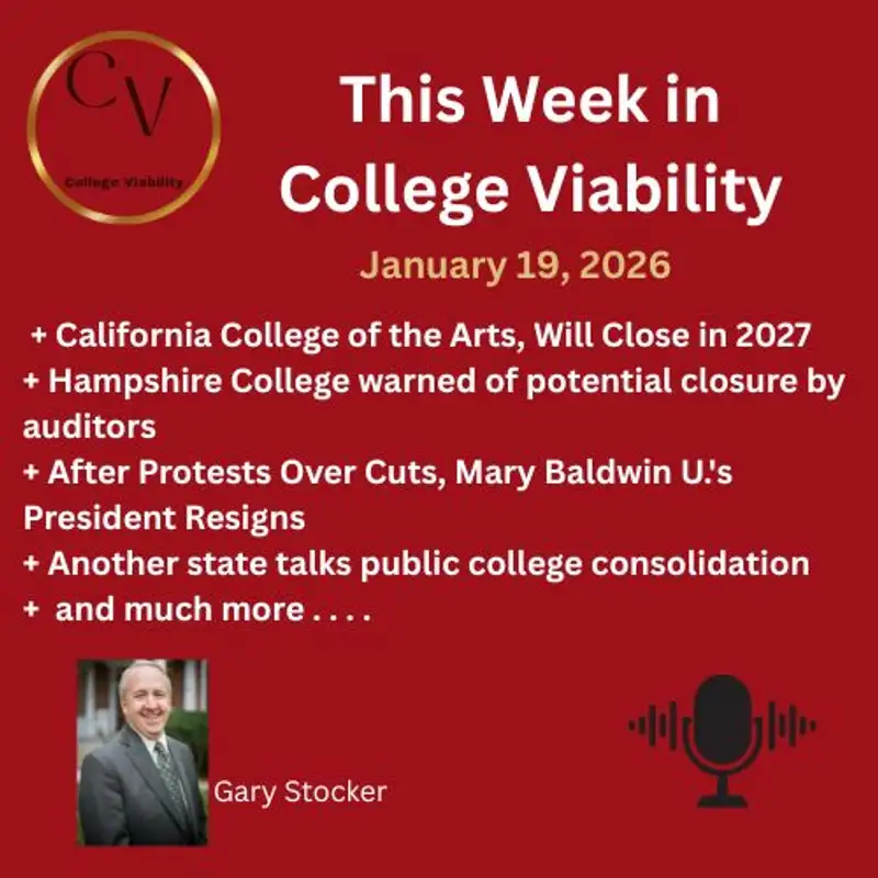 This Week In College Viability (TWICV) for January 19, 2026 
