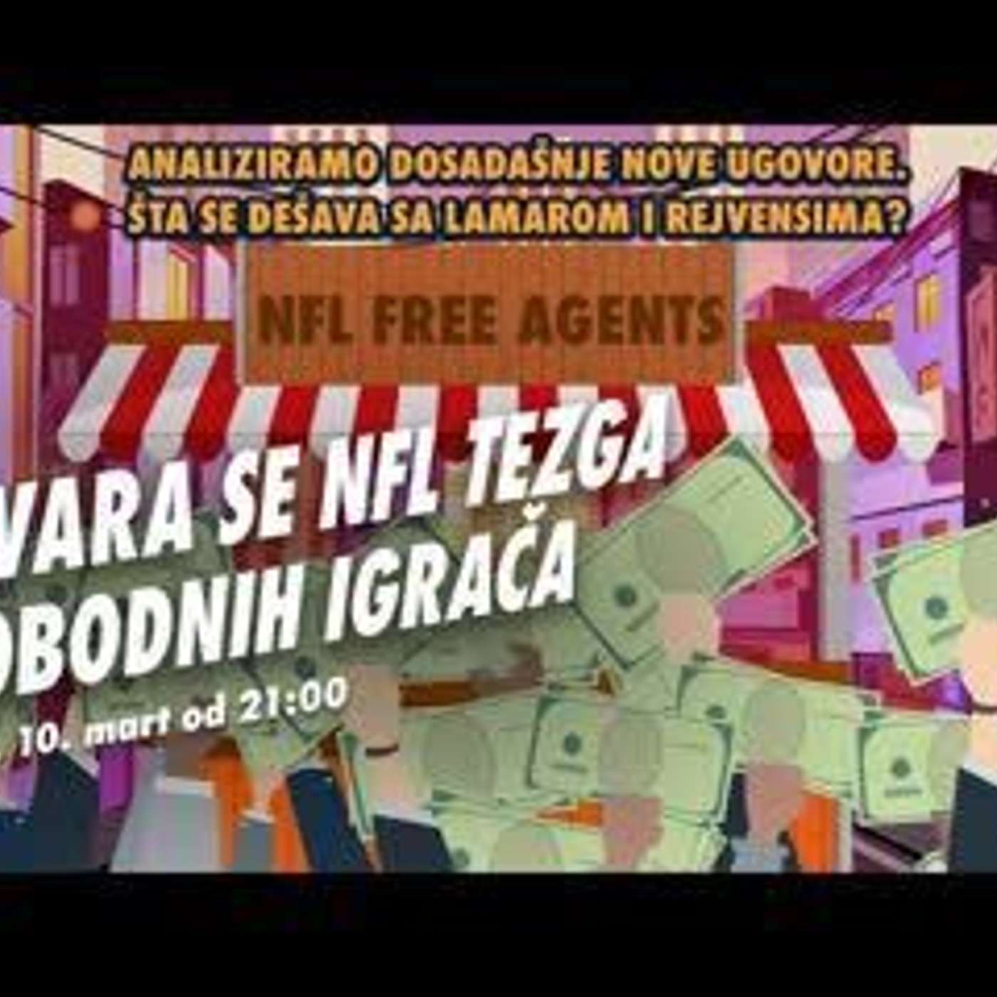 99 jardi No.125 | Otvara se NFL tezga slobodnih igrača episode artwork