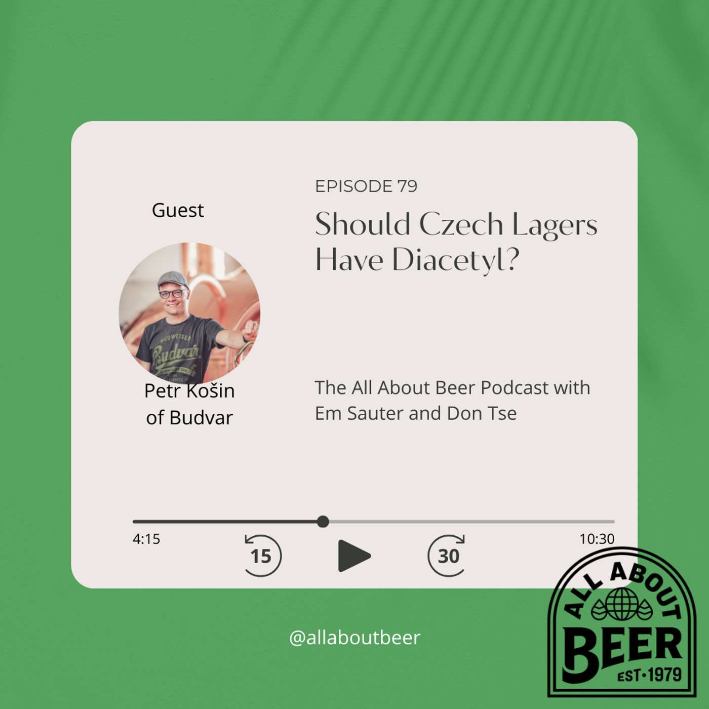 AAB 079: Should Czech Lager Feature Diacetyl? AAB 079: Should Czech Lager Feature Diacetyl?
