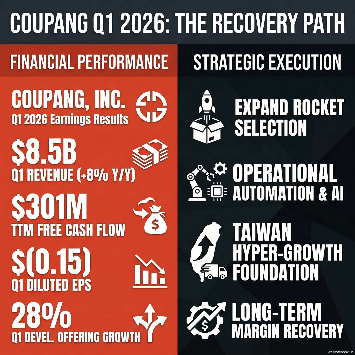 Coupang, Inc. (CPNG) Announced Q1 2026 Earnings on May 5, 2026, Reporting "total net revenues of $8.5 billion" artwork