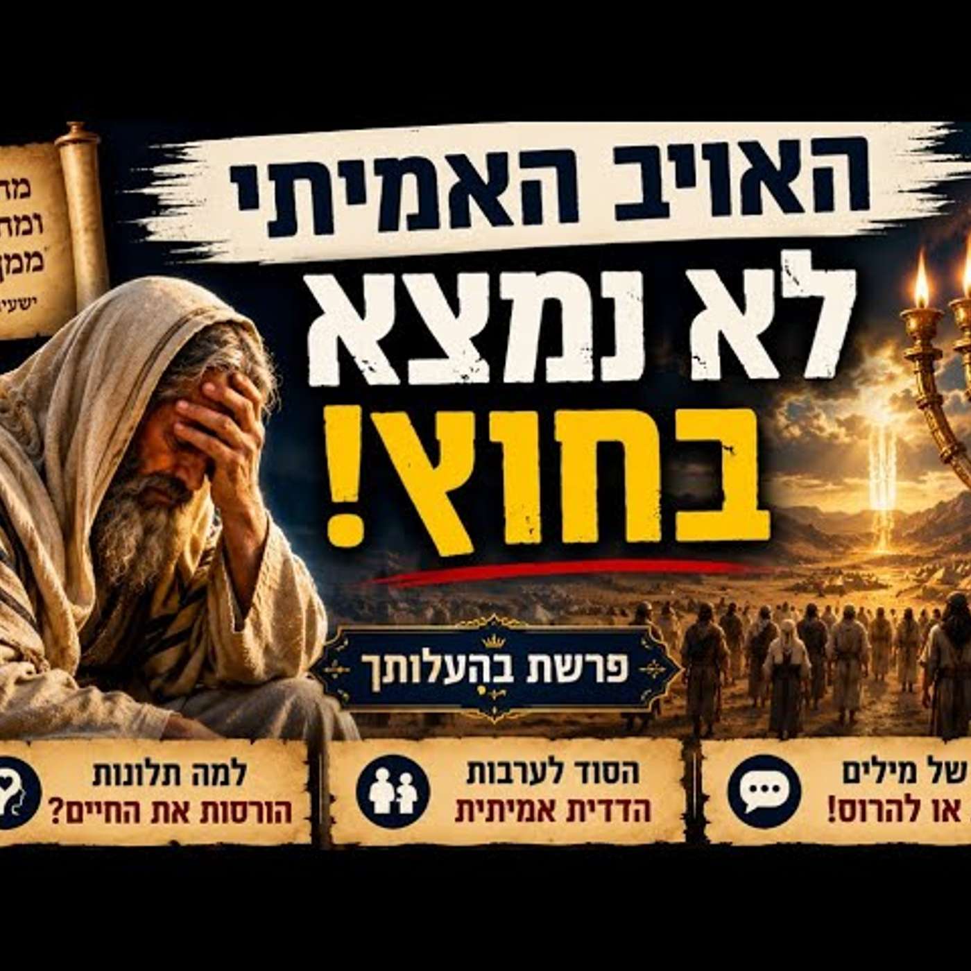 האויב האמיתי לא נמצא בחוץ: הסוד שמחריב משפחות וקהילות, מפיל מנהיגים ומשנה חיים לנצח! פרשת בהעלותך episode artwork