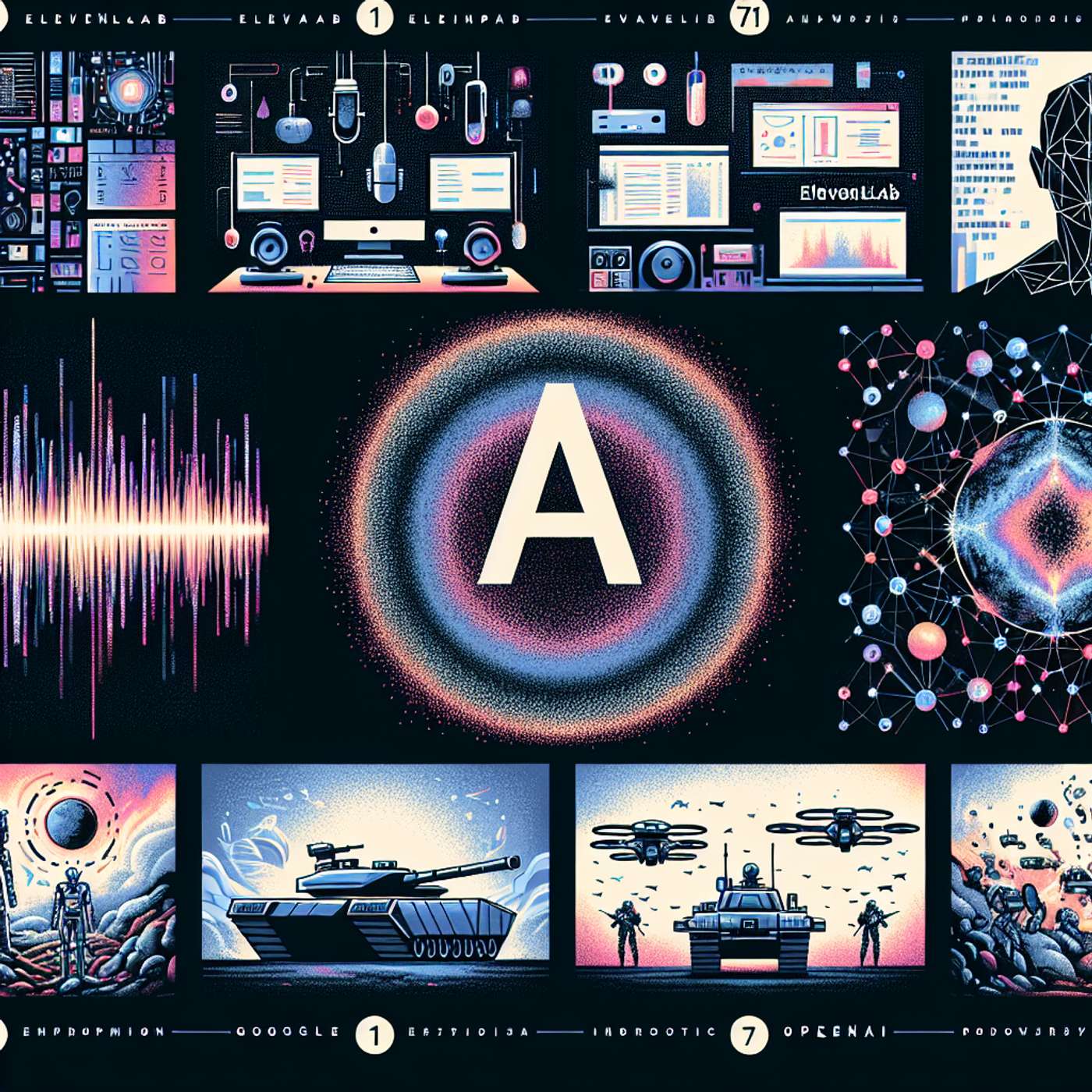 AI Transformations: ElevenLab's Audio Innovations, OpenAI Controversies, Google's Project Astra, and AI in Warfare episode artwork