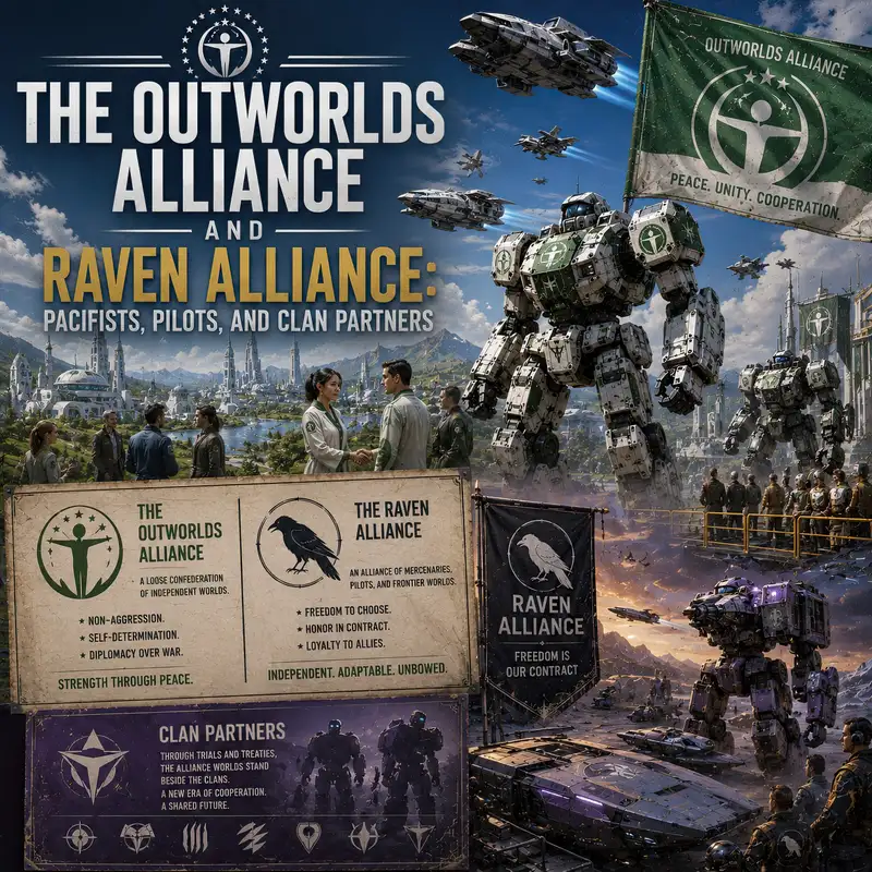 The Outworlds Alliance and Raven Alliance: Pacifists, Pilots, and Clan Partners