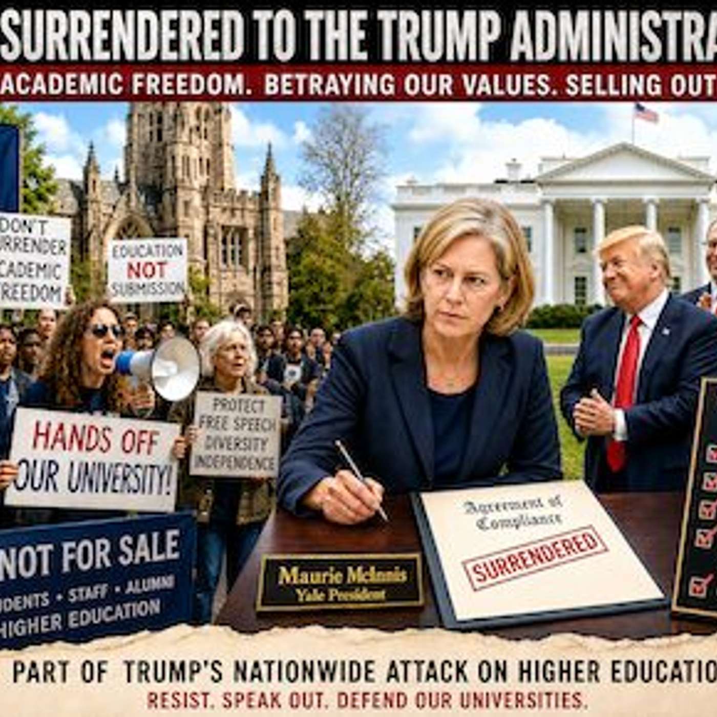 Yale University President Surrenders to Trump Regime Demands