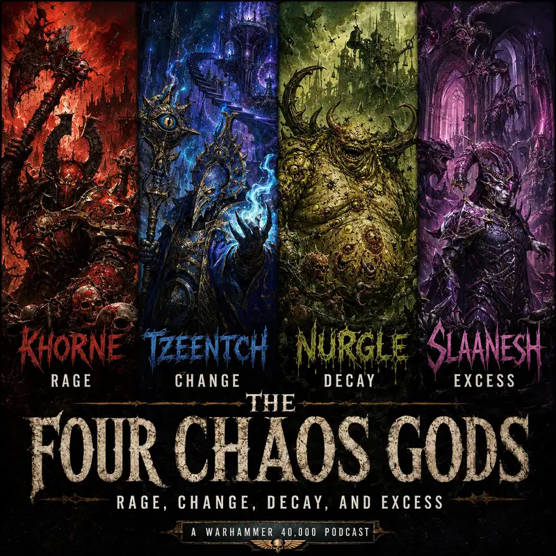 The Four Chaos Gods: Rage, Change, Decay, and Excess