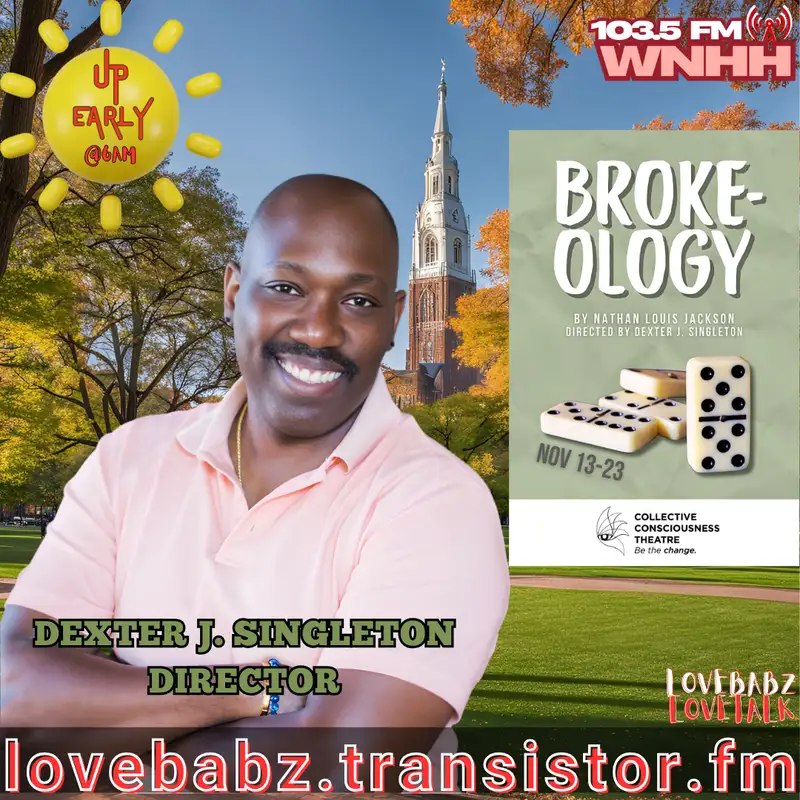 Dexter J. Singleton, Director and actors from the cast of Brokeology, Tenisi Davis and Eric Clinton. Collective Consciousness Theatre