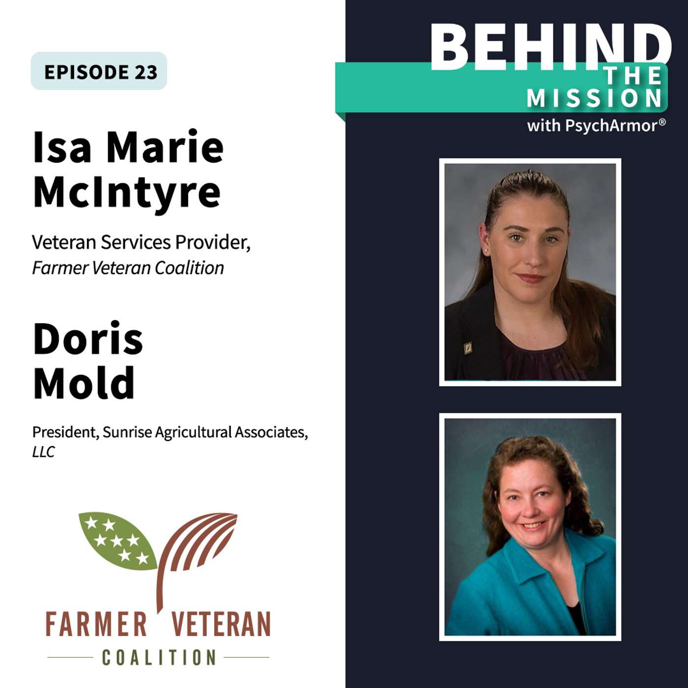 BTM23 - Isa Marie McIntyre and Doris Mold - Farmer Veteran Coalition episode artwork
