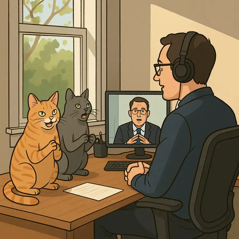 2 House Cats Talk Mad Shit on a Zoom Interviewer | <3 #134 CHATGPT