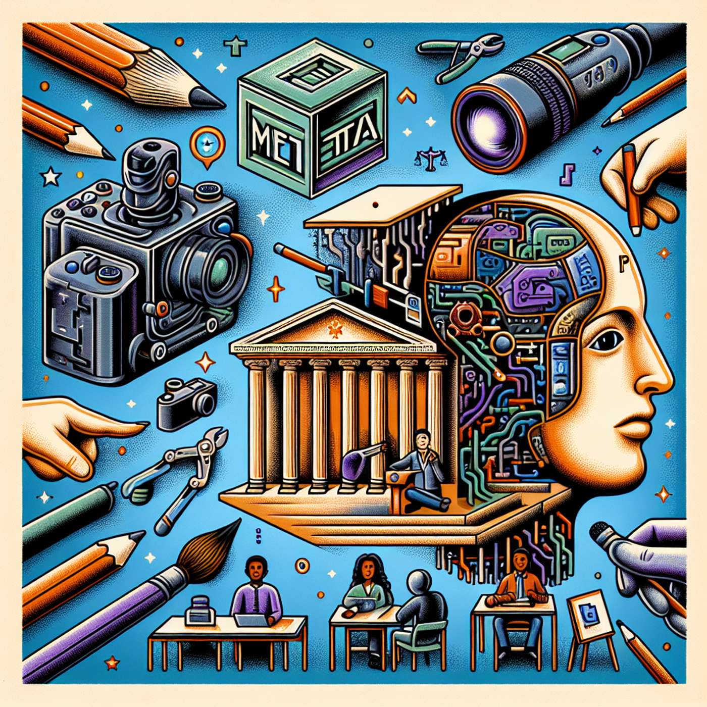 "AI Debates and Progress: Meta's Take, Google's Photo Tools Expansion, and Texas Education's Automation" episode artwork
