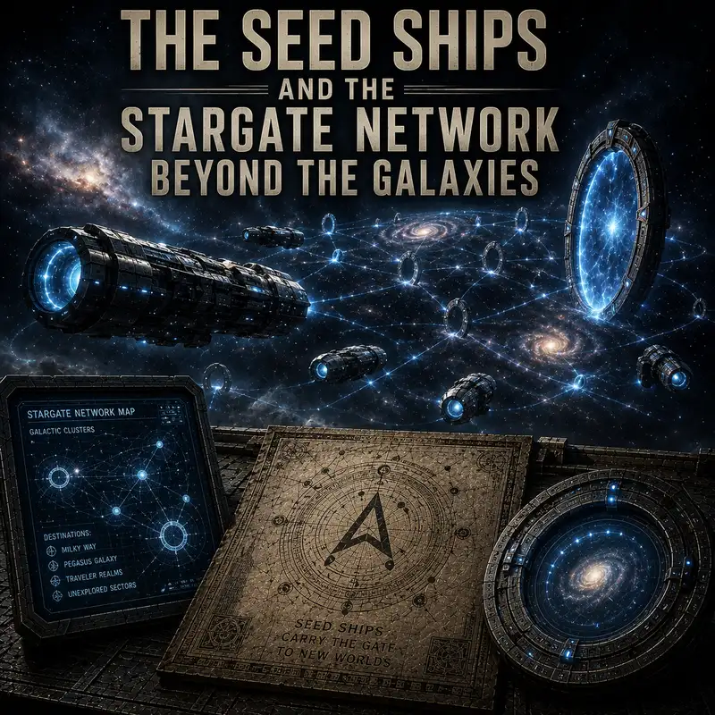 The Seed Ships and the Stargate Network Beyond the Galaxies
