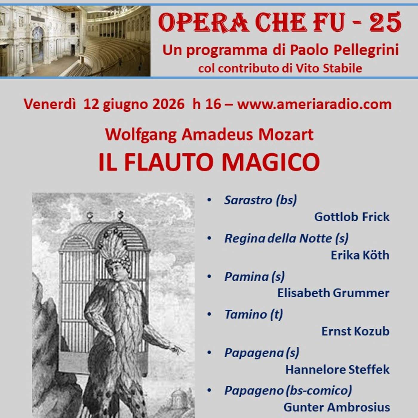 L'Opera che fu 25 - W. A. Mozart - Il FLauto Magico episode artwork