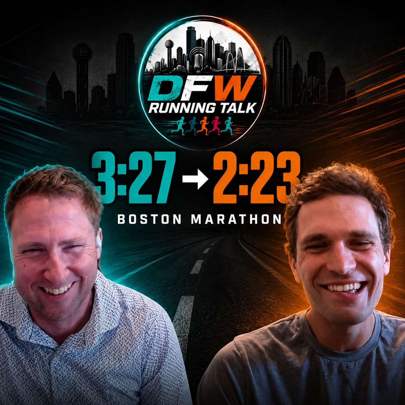 3:27 to 2:23 at the Boston Marathon episode artwork