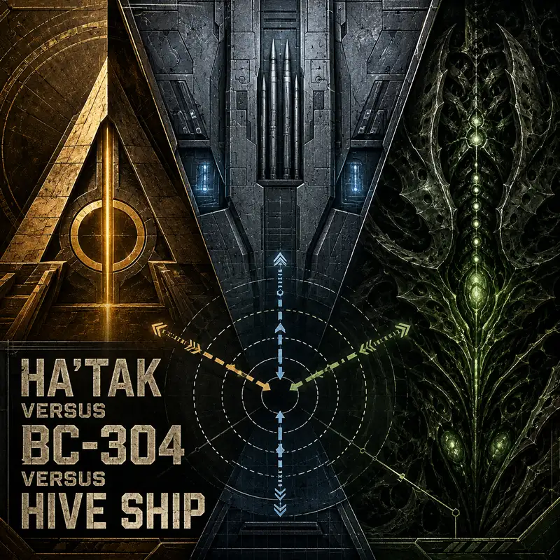 Ha’tak Versus BC-304 Versus Hive Ship