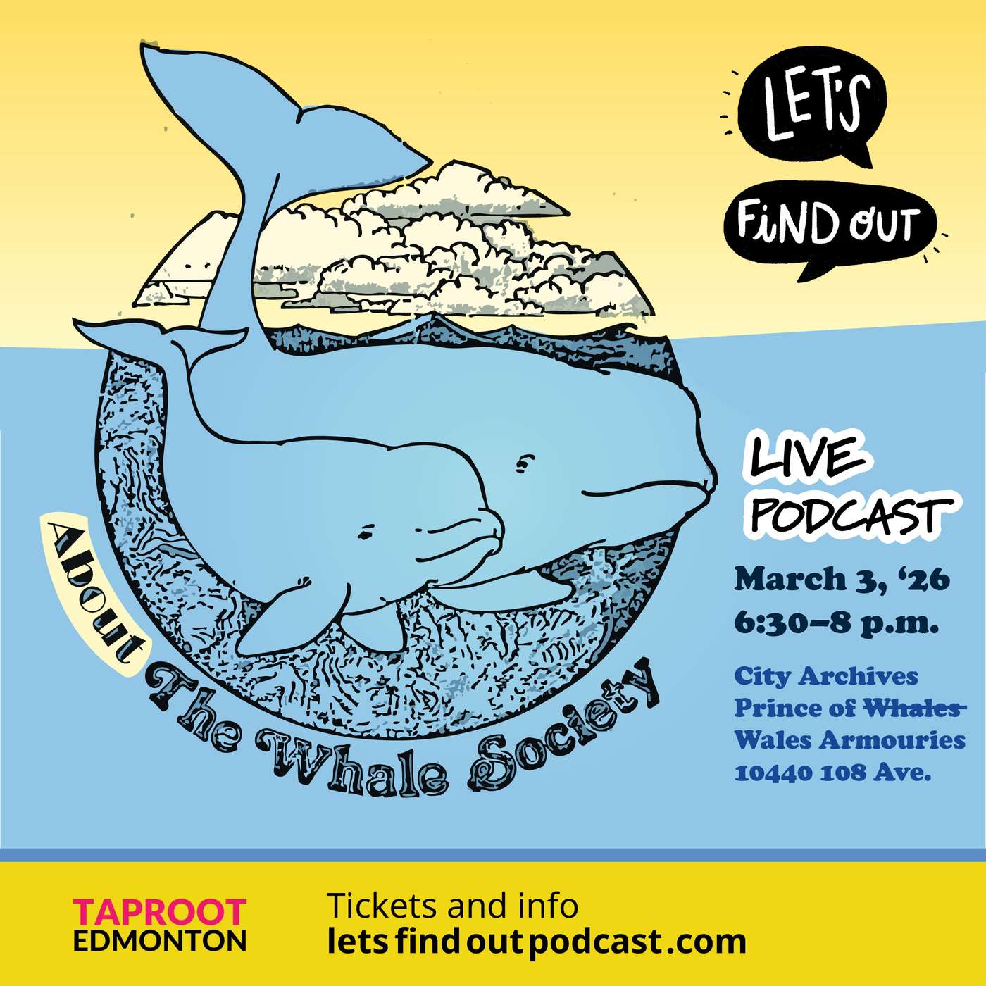 Live Show March 3: About the Whale Society of Edmonton