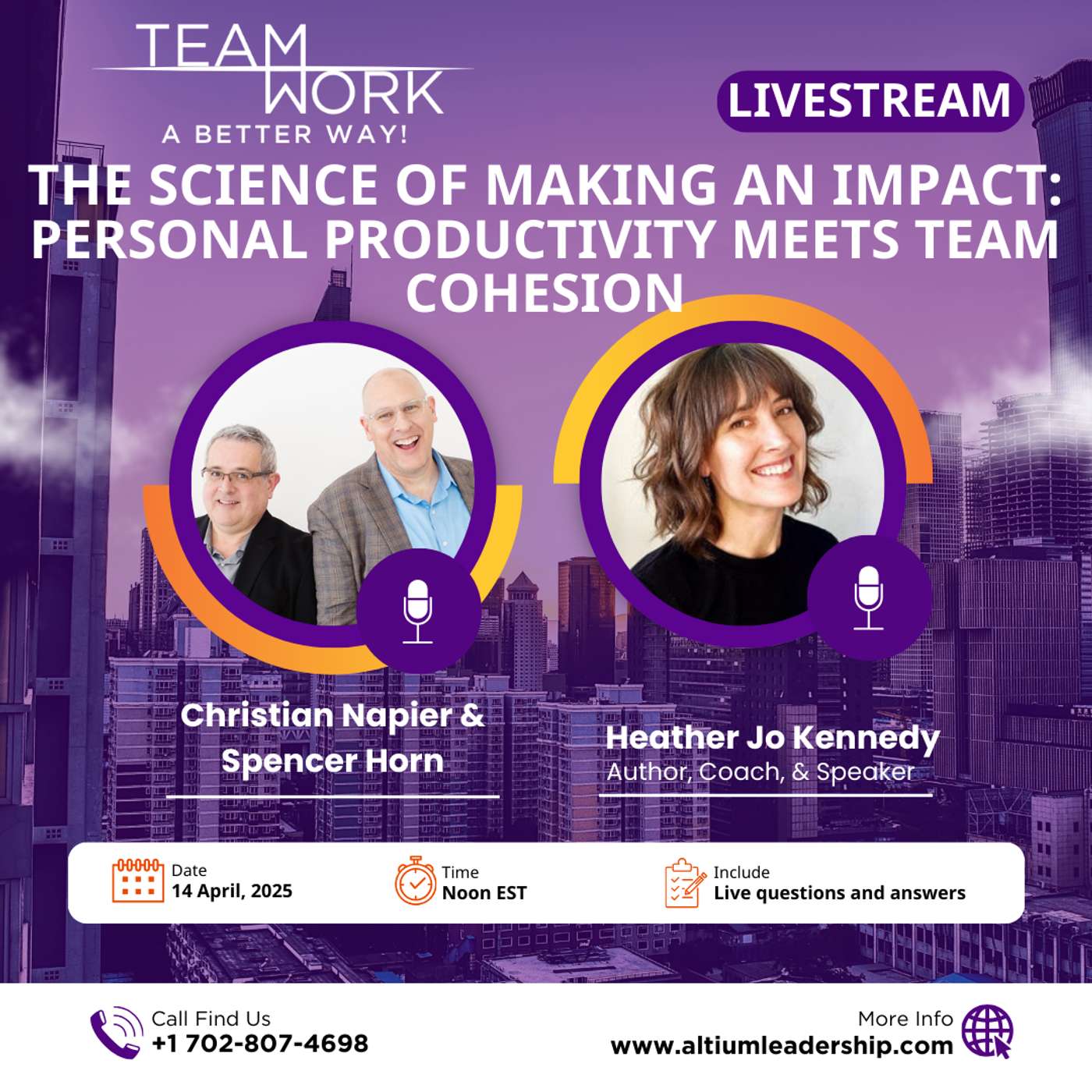The Science of Making an Impact: Personal Productivity Meets Team Cohesion The Science of Making an Impact: Personal Productivity Meets Team Cohesion