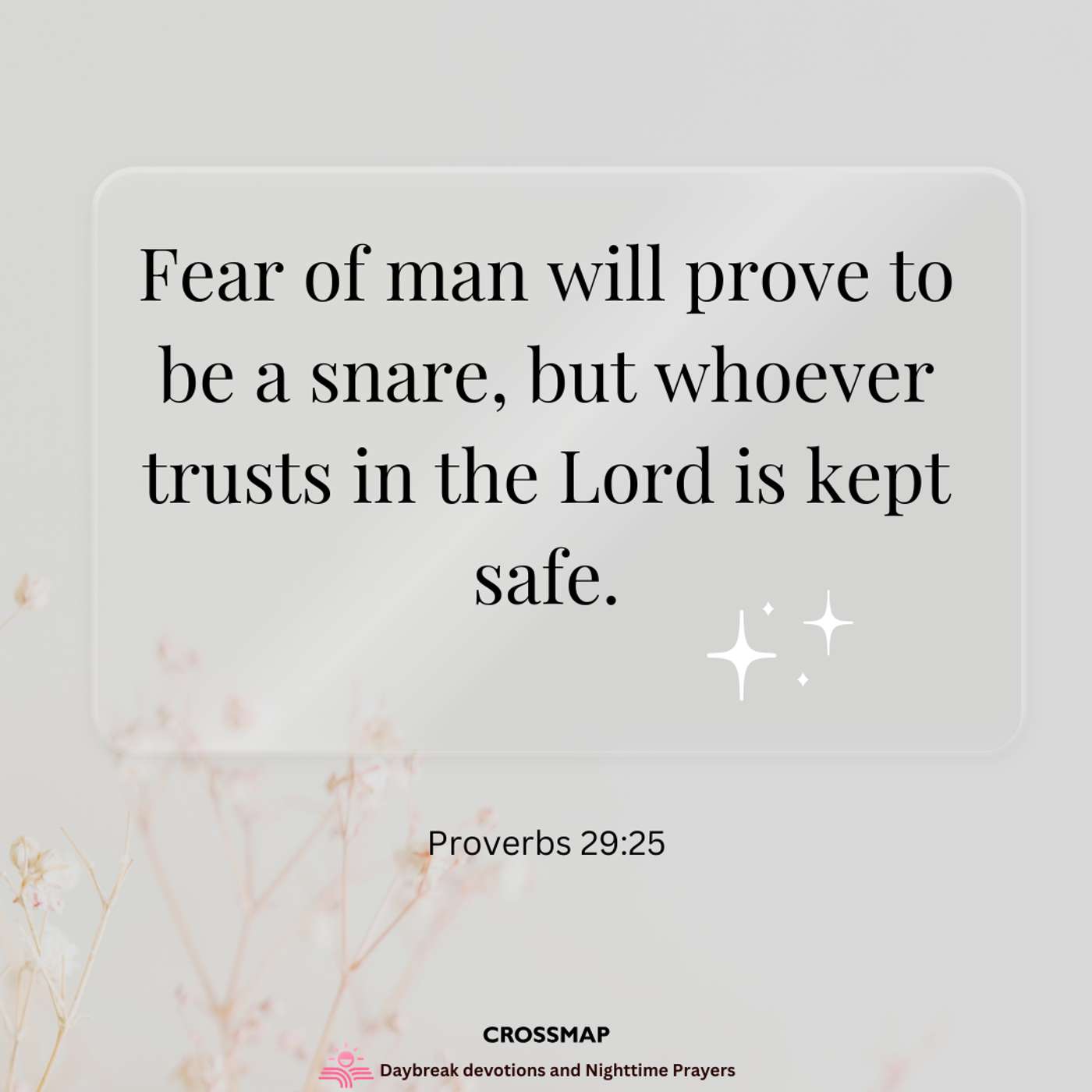 Fear Traps, Trust Frees - A Nighttime Prayer