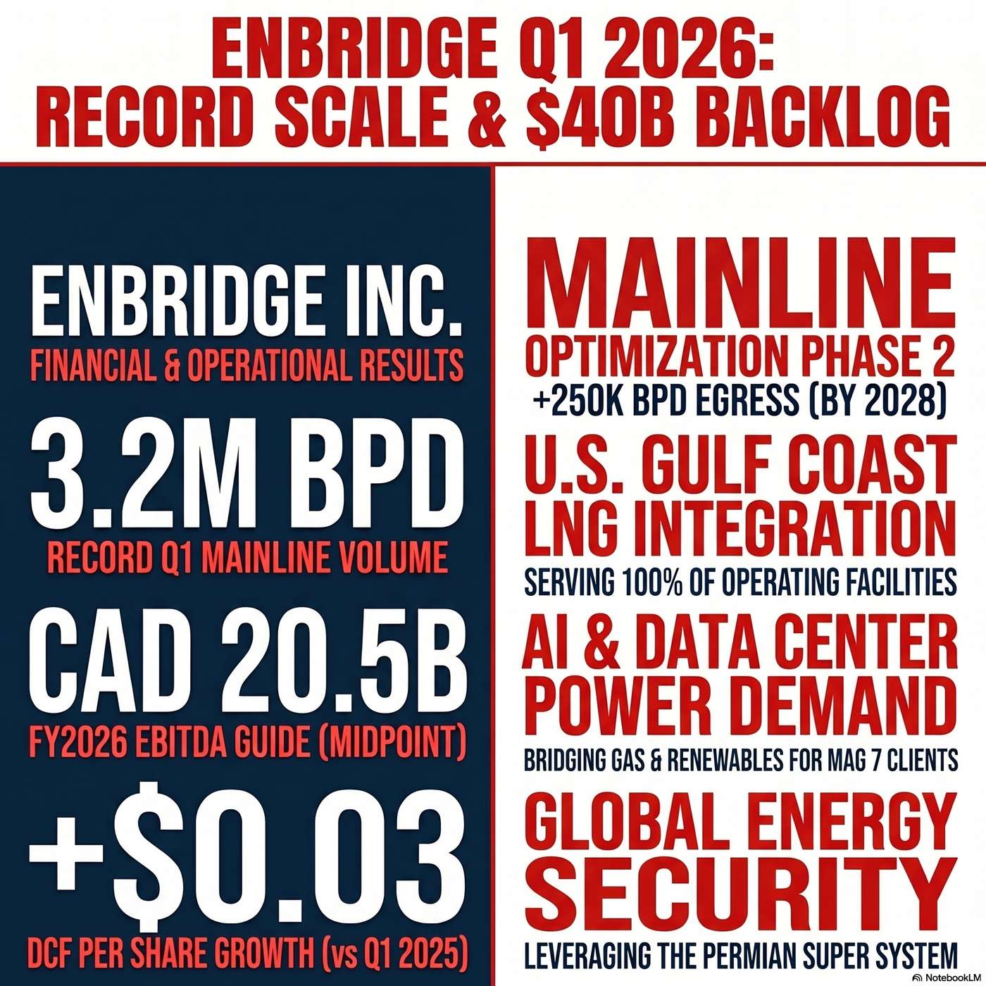 Enbridge Inc. (ENBHF) Announced Q1 2026 Earnings on May 8, 2026, Reporting "DCF per share is up $0.03" for the first quarter episode artwork
