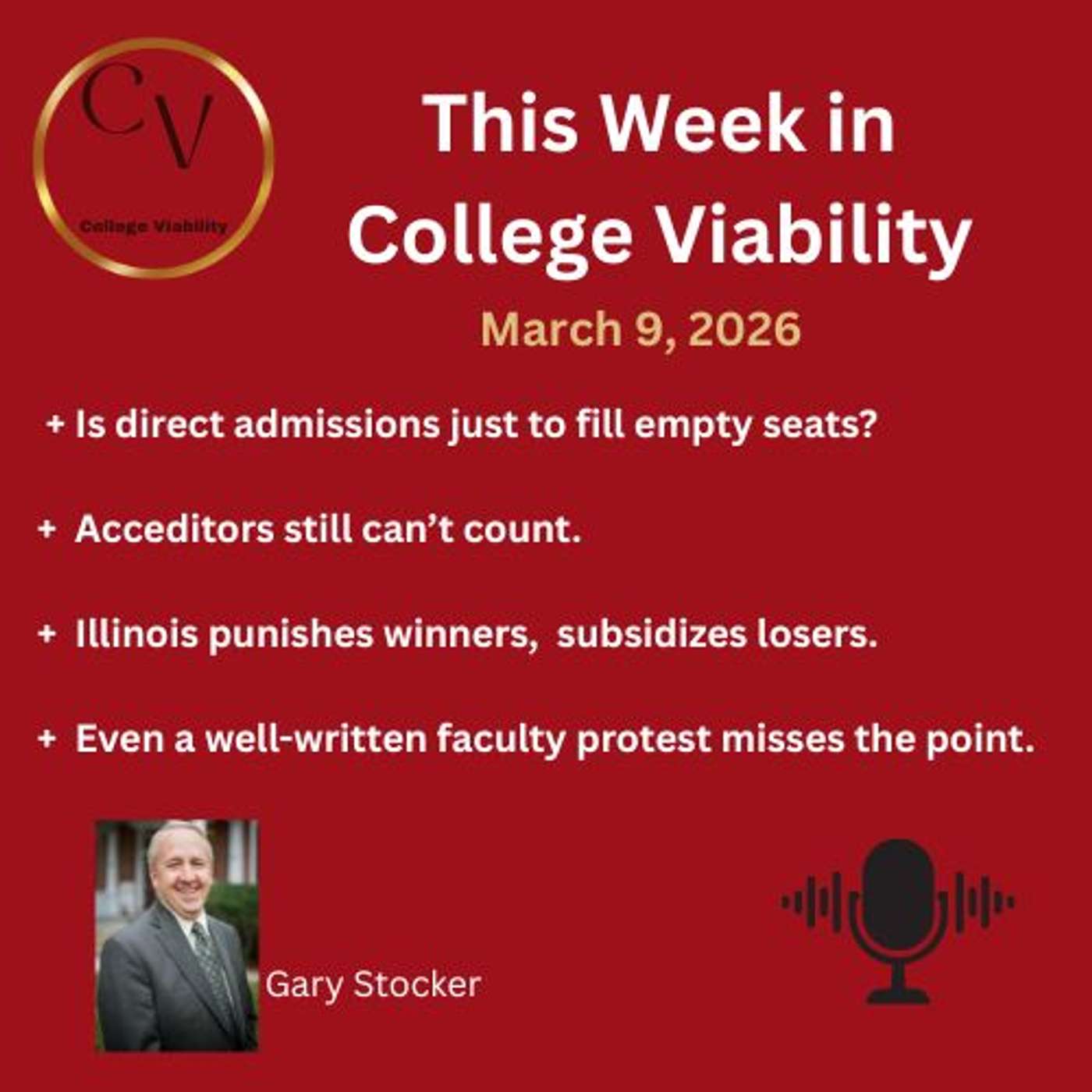 This Week In College Viability (TWICV) for Mar 9, 2026