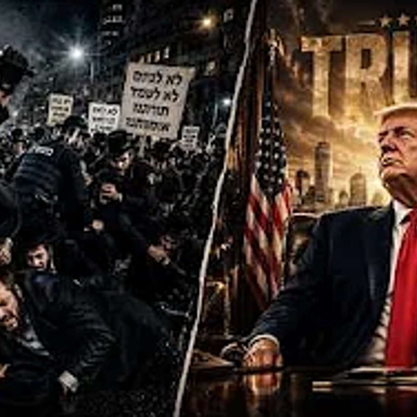 מזעזע ! שוטרים בעיטות לפנים עם אלות על מפגינים ! מזה יהודי מכה יהודי ! טראפ מכה אותנו ! episode artwork