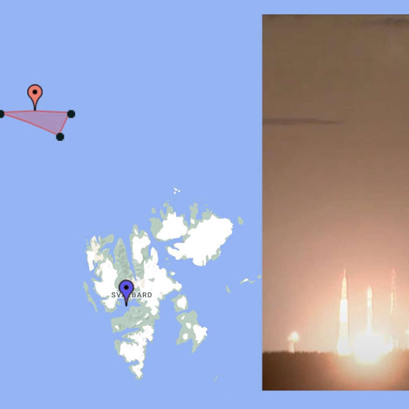 Обломки российской ракеты упадут к северу от Шпицбергена