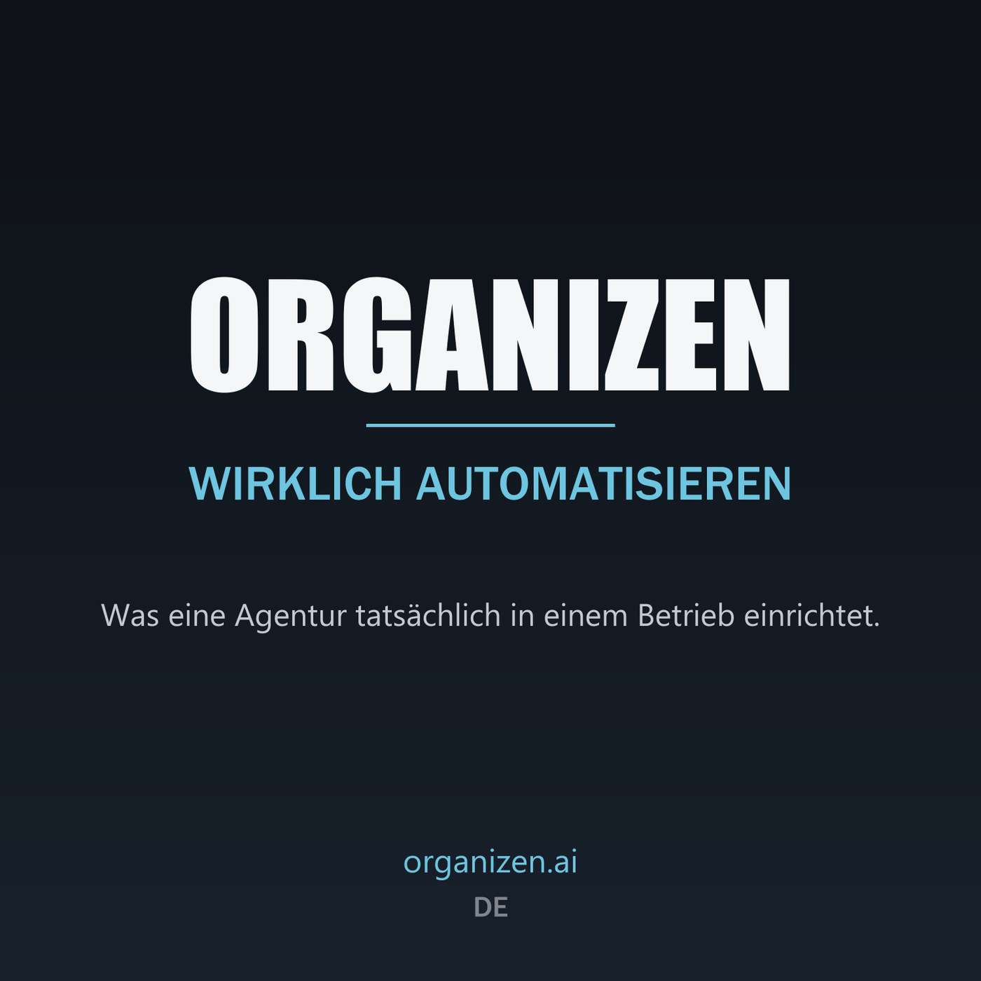 Organizen - Wirklich automatisieren podcast artwork