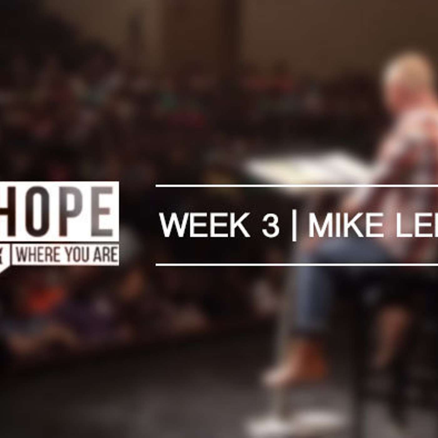 Week Three - Stepping Out