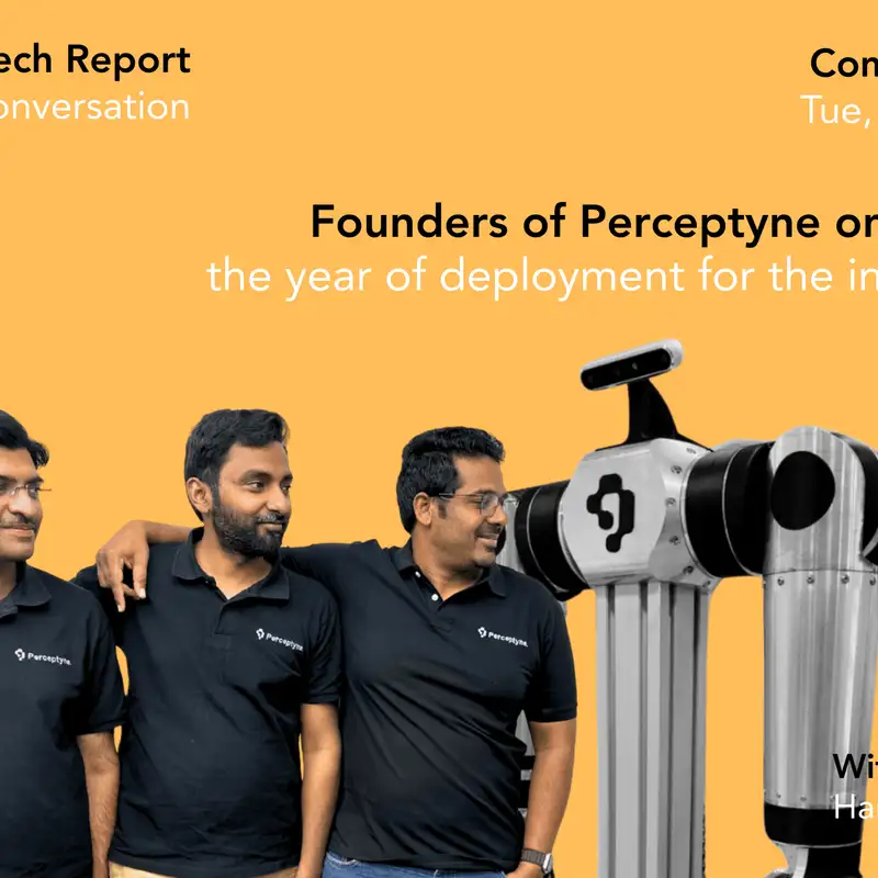 Coming up: Founders of Perceptyne Robots on 2026, the year of deployment