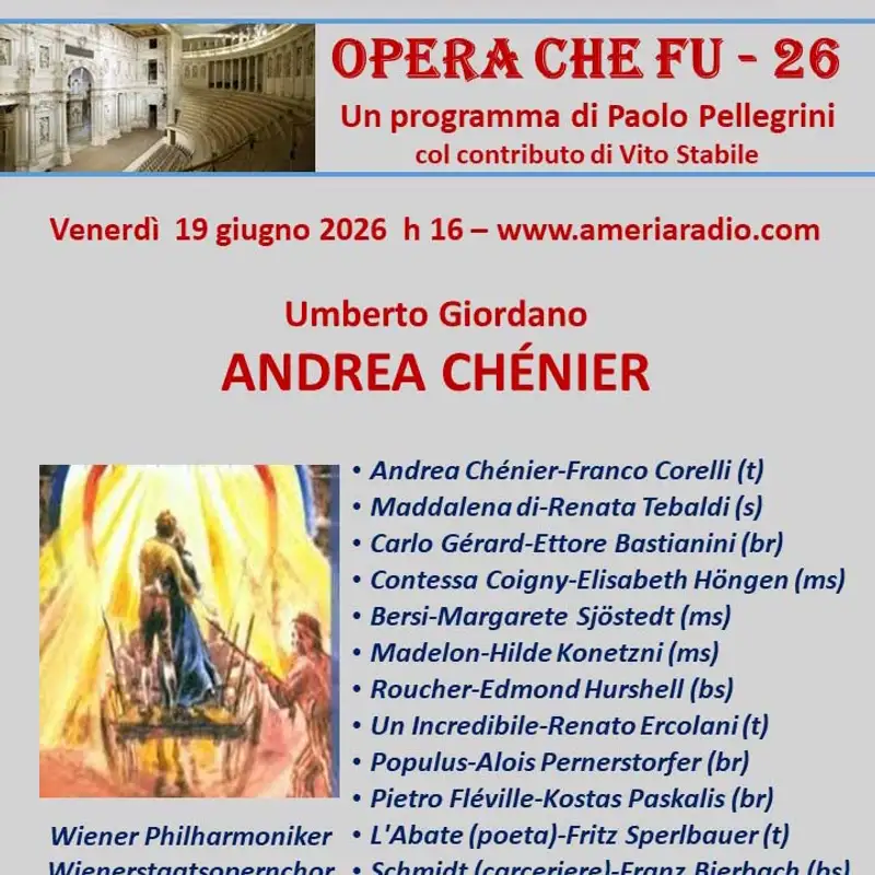 L'Opera che fu 26 - U. Giordano - Andrea Chenier