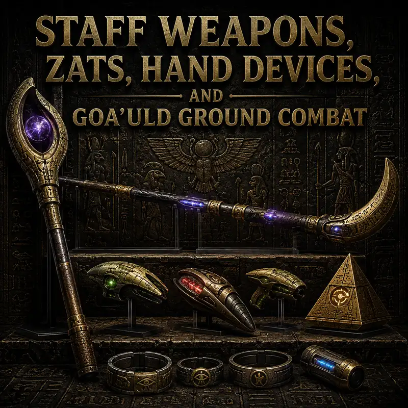Staff Weapons, Zats, Hand Devices, and Goa’uld Ground Combat