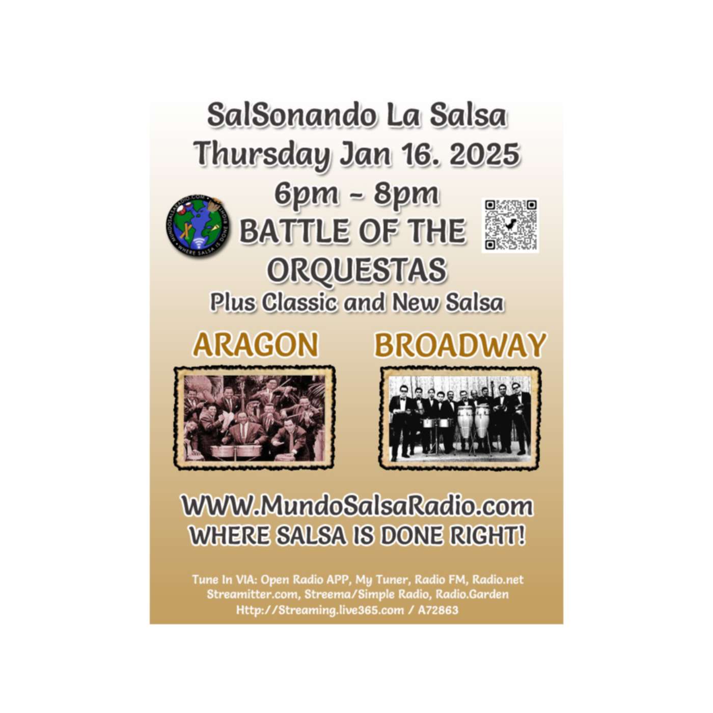 SalSonando La Salsa DJ Eddie Jan 16 2025 Show #90 Aragon vs Broadway episode artwork